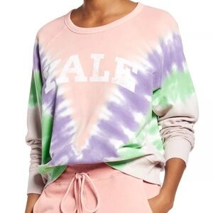 Daydreamer Yale Peach Combo Tie Dye Sweatshirt Crewneck Groovy Sz M